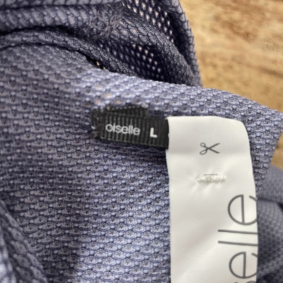Oiselle Mesh Funnel Neck‎ Top Large Blue - Picture 4 of 7